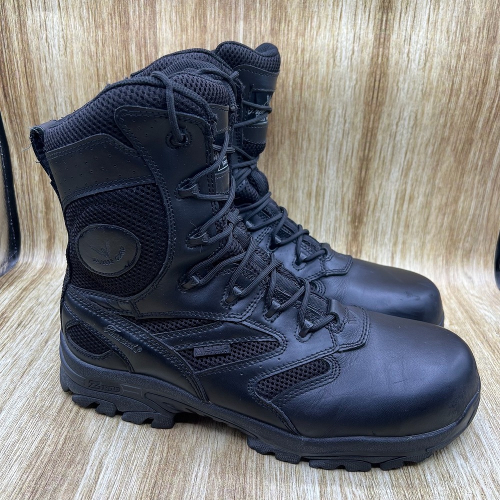 Thorogood 8" Composite Toe Tactical Boots Men's 11.5 W Black Side Zip 804-6191